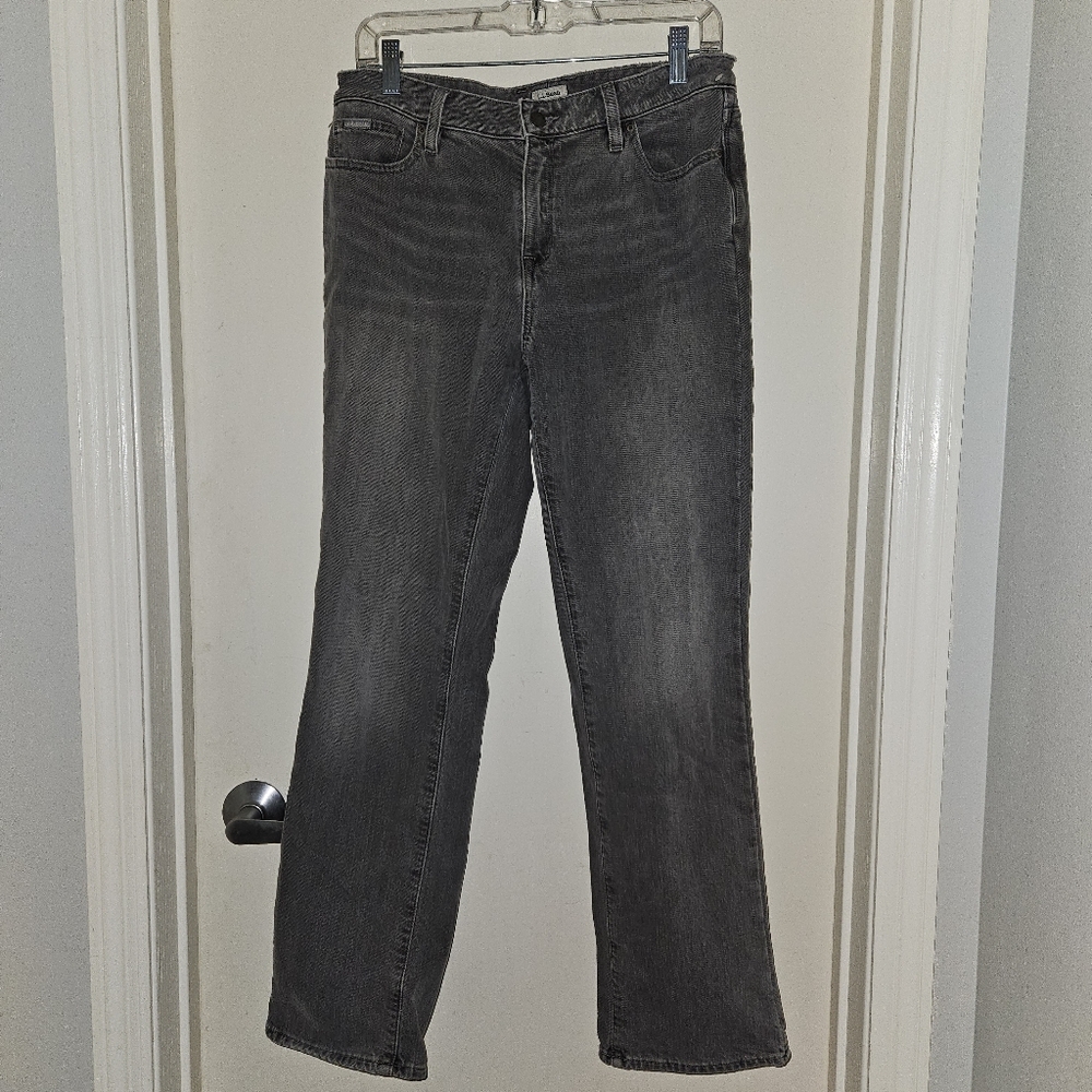 L.L. Bean Women's Gray Washed Straight-Leg Jeans - Picture 4 of 7